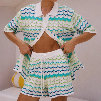 1 Knit Summer zig zag pattern set