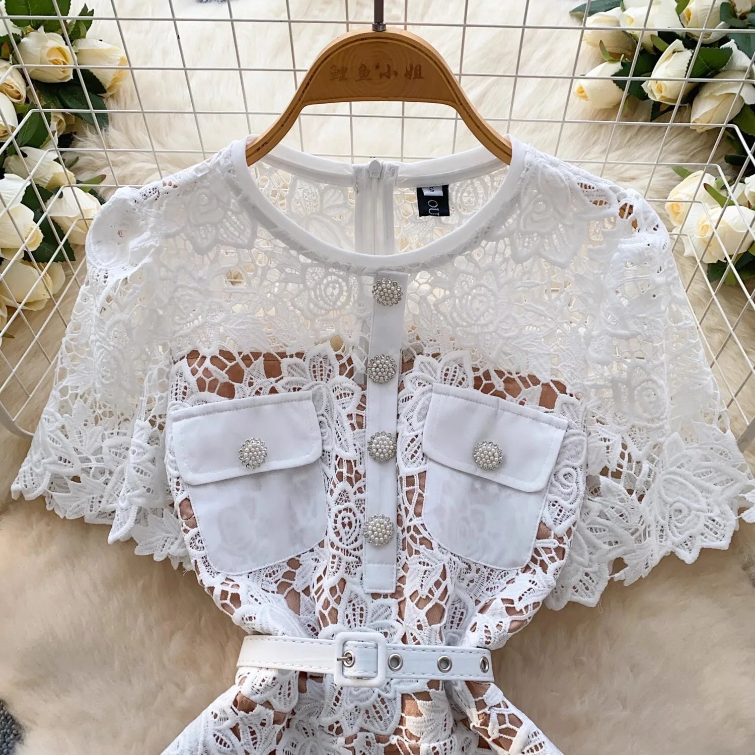 Lace Embroidery Fishtail Party Dresses