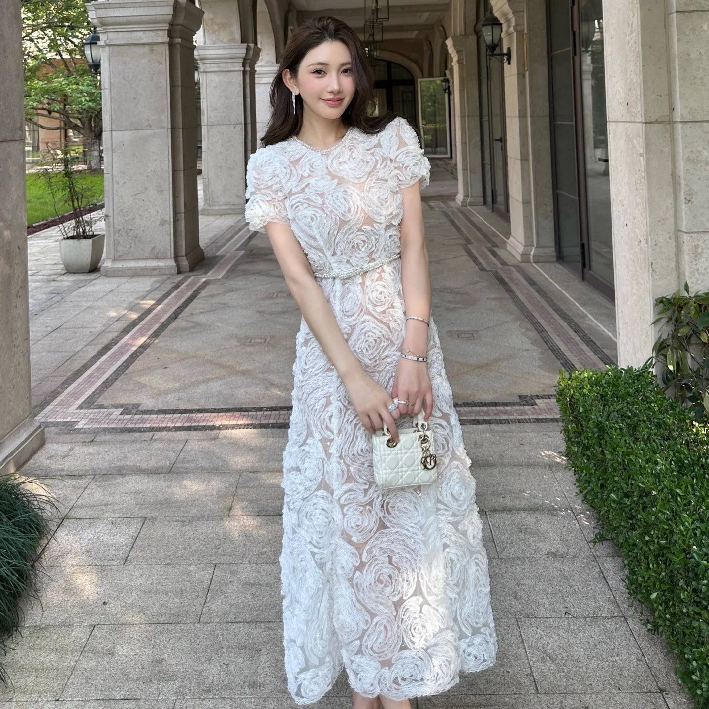Self portrait white lace dress