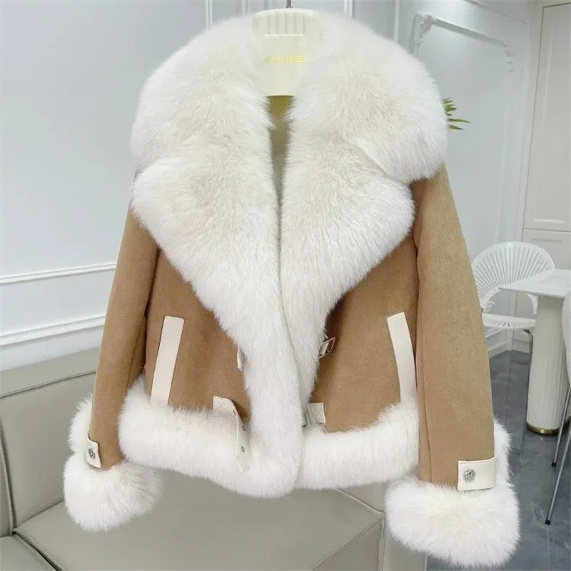 Fashion Imitation Fox Fur Grass Coat Women's Short 2