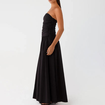 Elegant Strapless Maxi Tube Dress Mango vibes