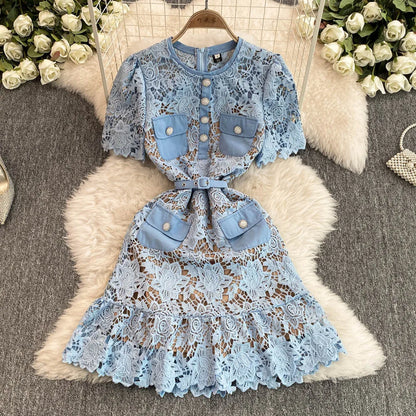 Lace Embroidery Fishtail Party Dresses