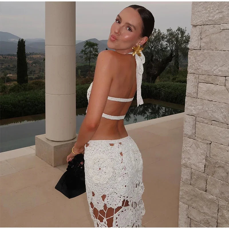 Halter crochet party dress cult gaia