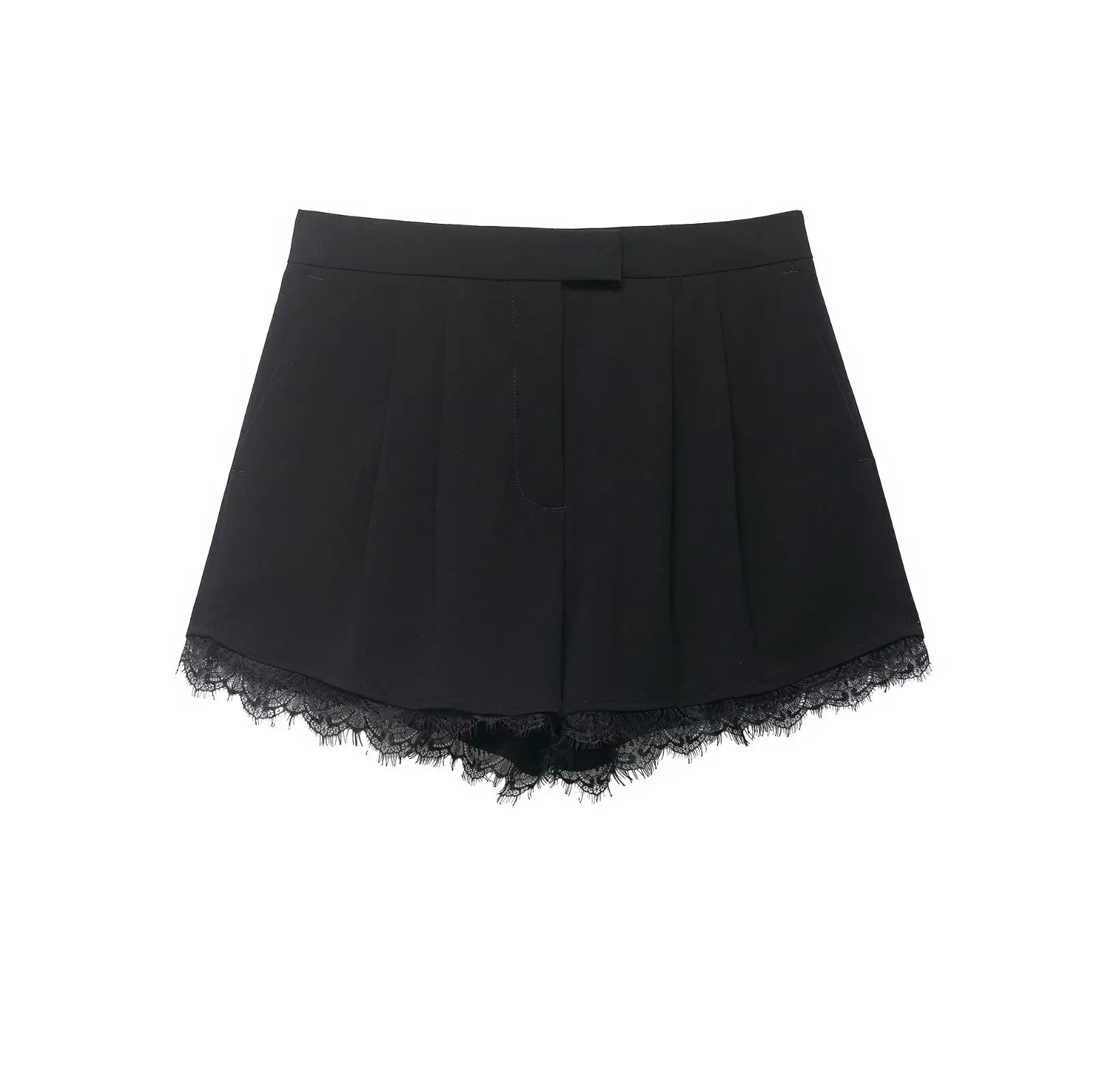 Zara Lace Trim Cropped Blazer Set