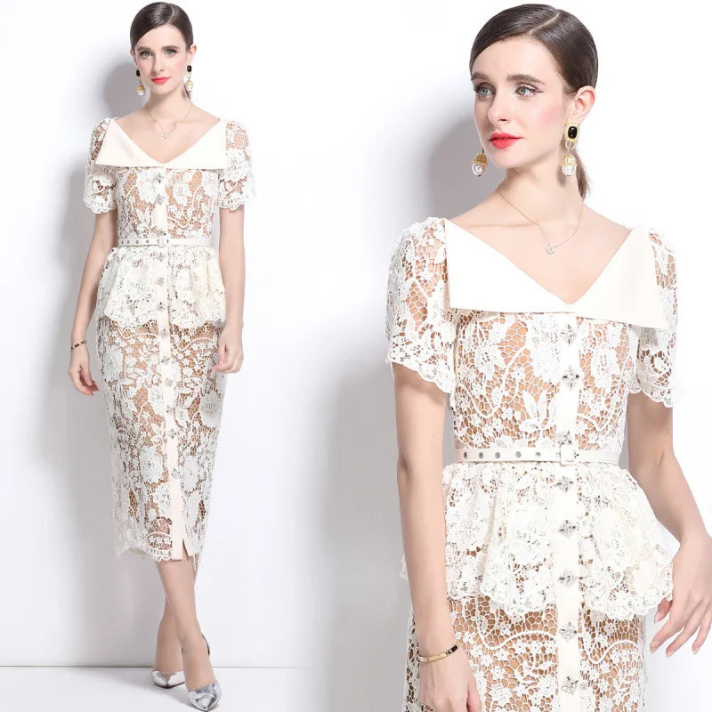 White Elegant Lace dress