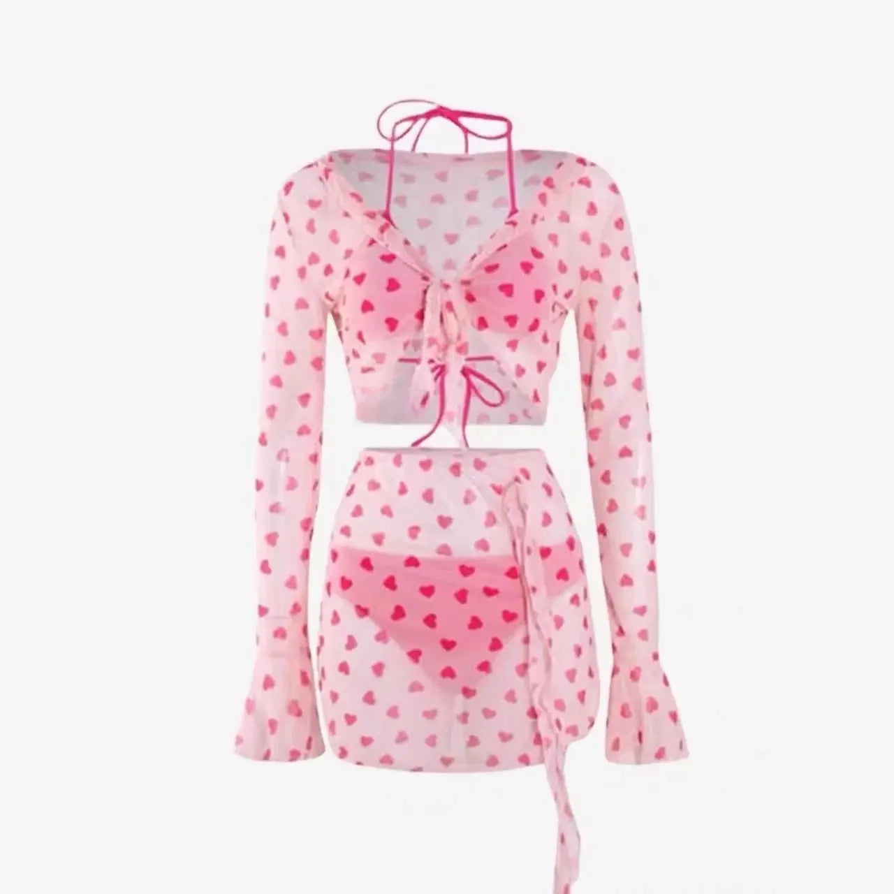 Pink Hearts Bikini set