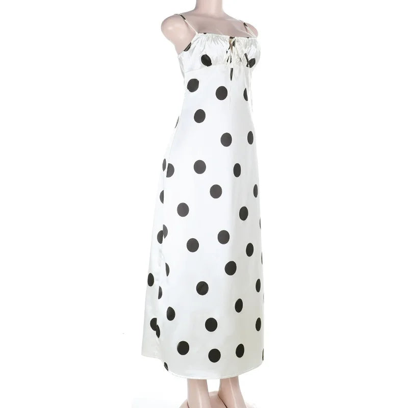 Satin Polka Dot Dress