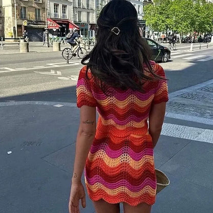 Knit Zigzag set Bright