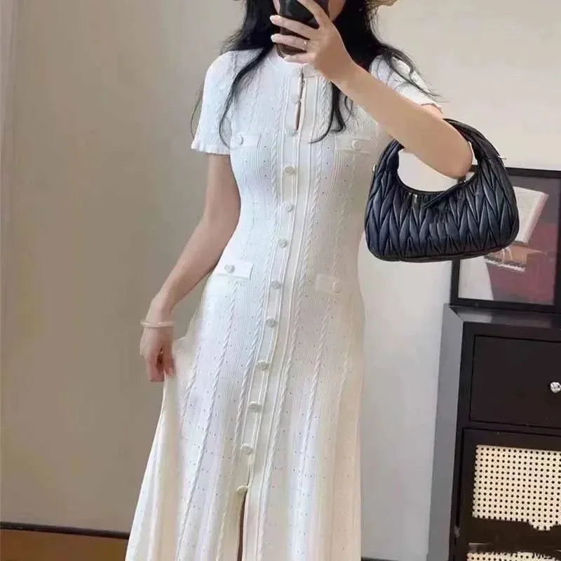 French Elegant Knitted Dress