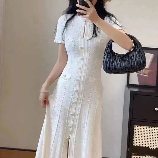 French Elegant Knitted Dress