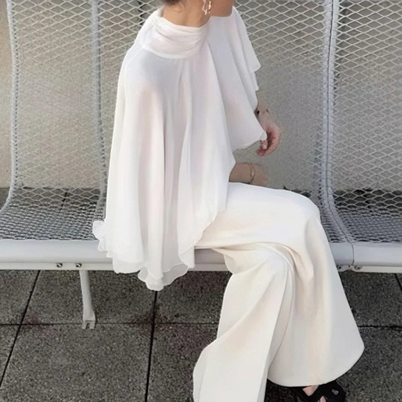 Elegant Ruffles Loose Blouses