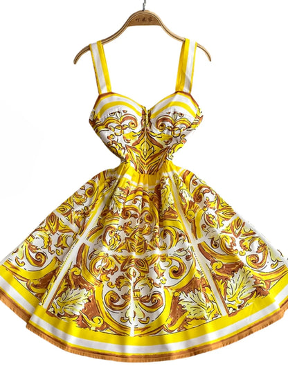 Runway Summer Holiday Golden Yellow Dolce Dress