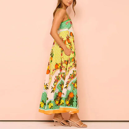 Graffiti multi Print summer Midi paradise