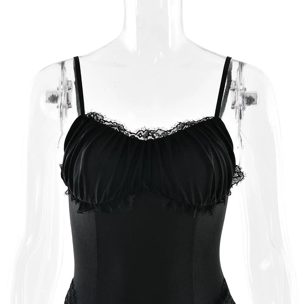 Long Black Lace Dress