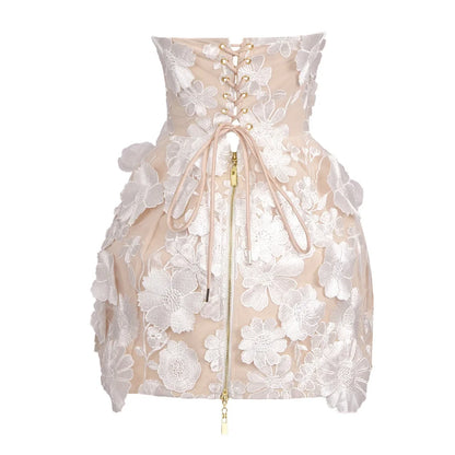 Backless Flower delicate Dress