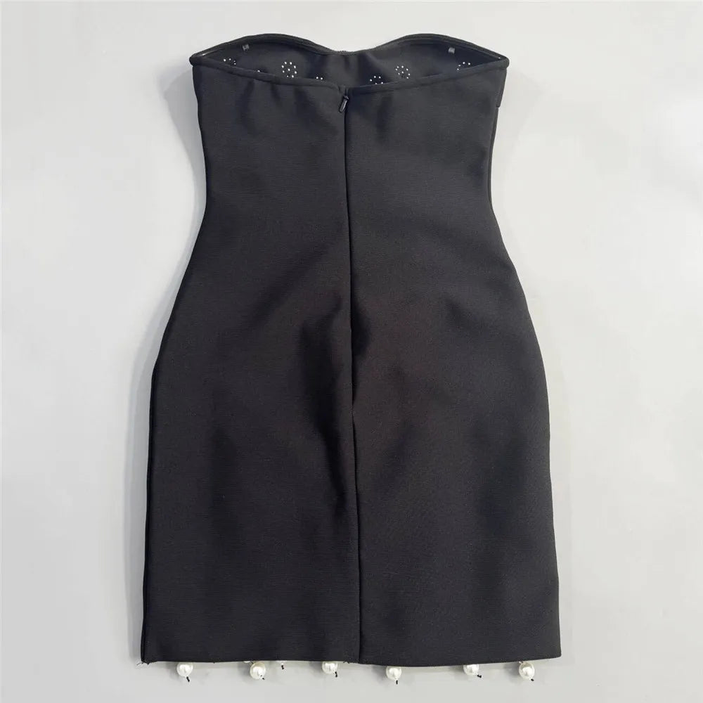 Luxury Beading Bandage Dress