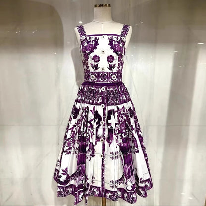 Square neck Dolce purple violet dream