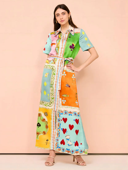 Casual Colorful summer Belted