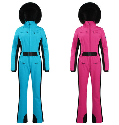 One-Piece Ski Suit Thickened Thermal Snowboard Jacket Jumpsuits