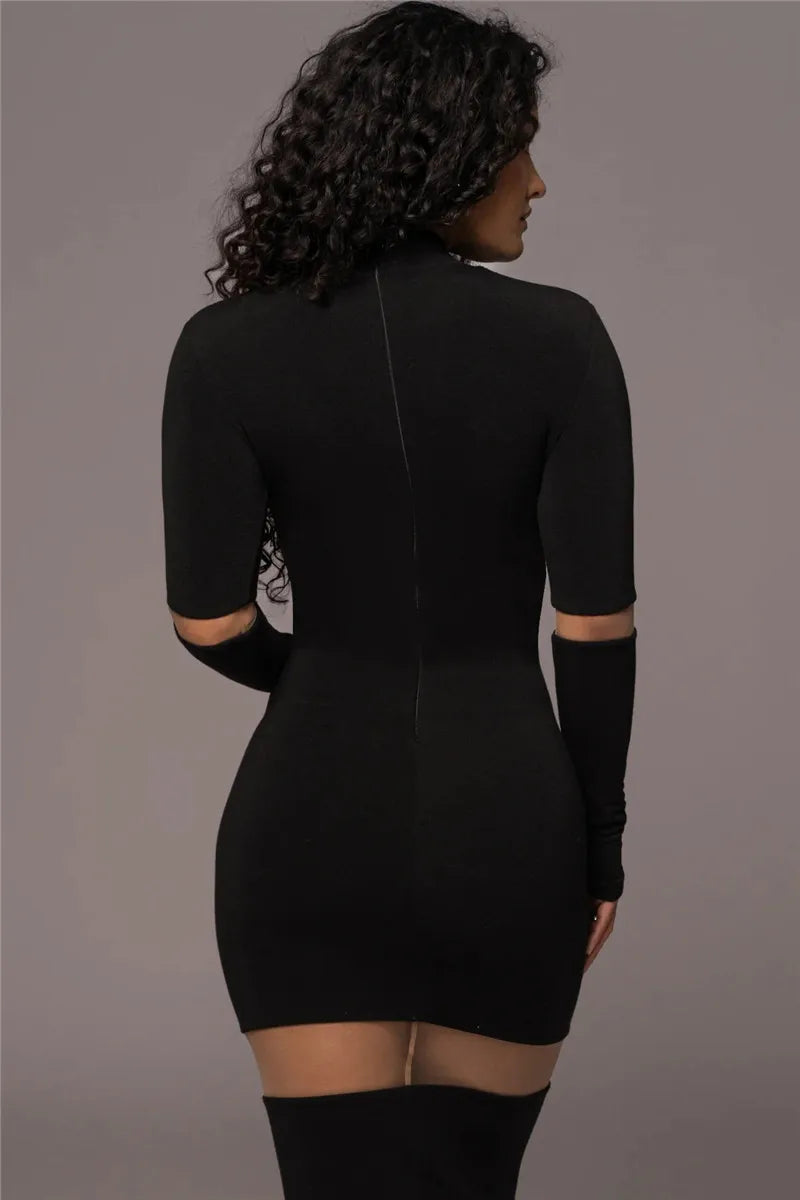 Mozision Patchwork Bodycon Sexy Premium