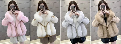 Women's Short Faux Coat Autumn Winter Imitation