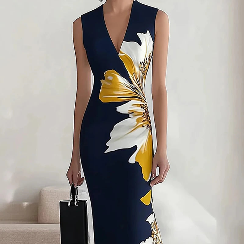 Wrap Flower Print Dress