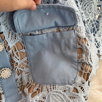 Lace Embroidery Fishtail Party Dresses
