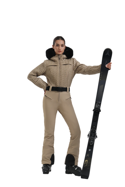 One-Piece Ski Suit Thickened Thermal Overalls Snowboard Jacket Jumpsuits Slim Fitting Ski Set Wind Proof Waterproof