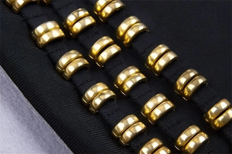 Designer Metal Ring Party Dress - Shellss