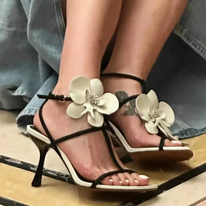 Designer flower heels