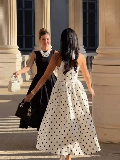 Elegant Polka Dot Midi