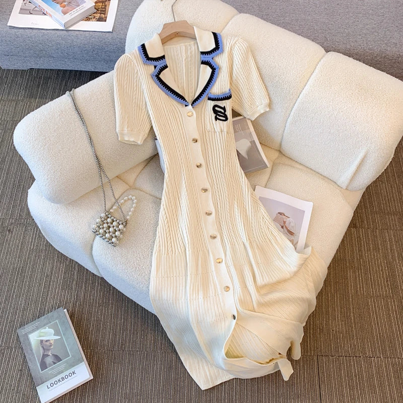 Gestricktes Golf-Tages-Renntag-Kleid