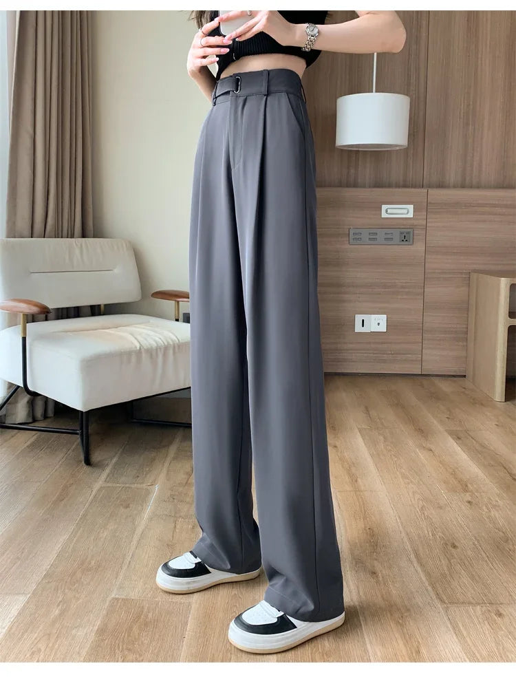 High Waist Suit Wide Leg Loose Trousers