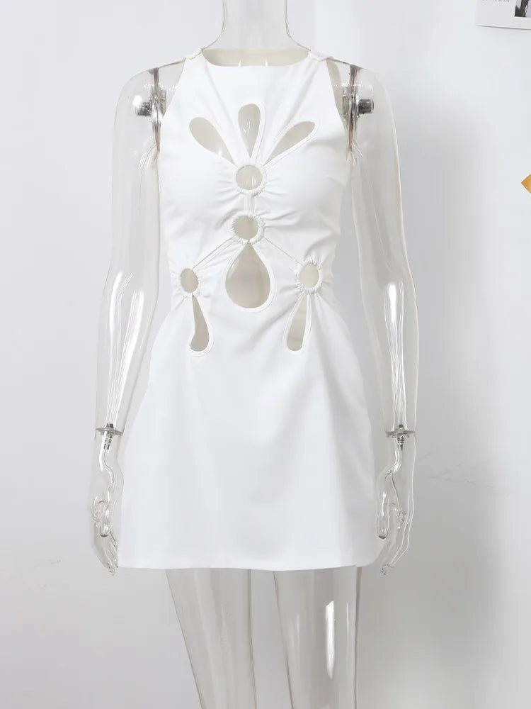 Gaia Hollow Out Mini Dress