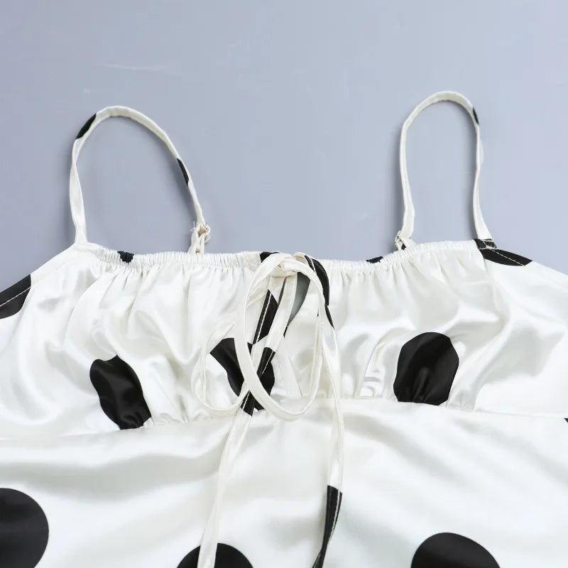 Satin Polka Dot Dress