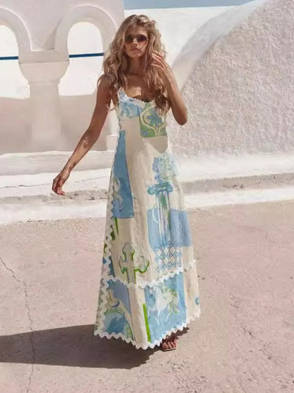 Greece Summer Dress back tie