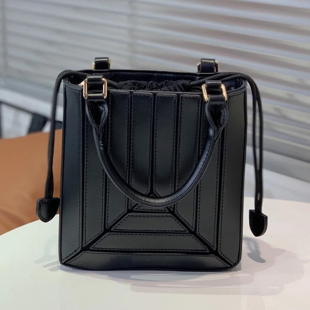 Luxury leather bag colorful Tote