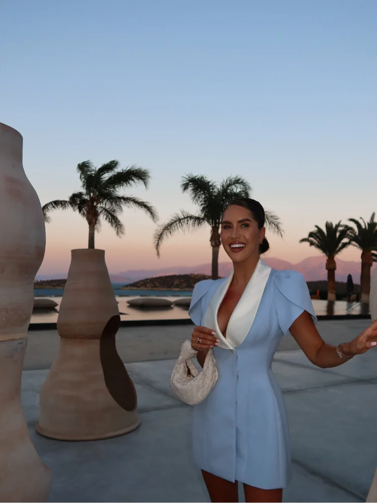 Small Sleeve Blazer Elegant Party Dress