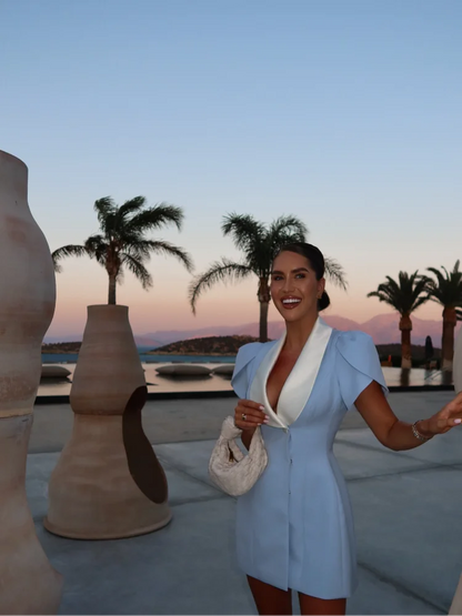 Small Sleeve Blazer Elegant Party Dress