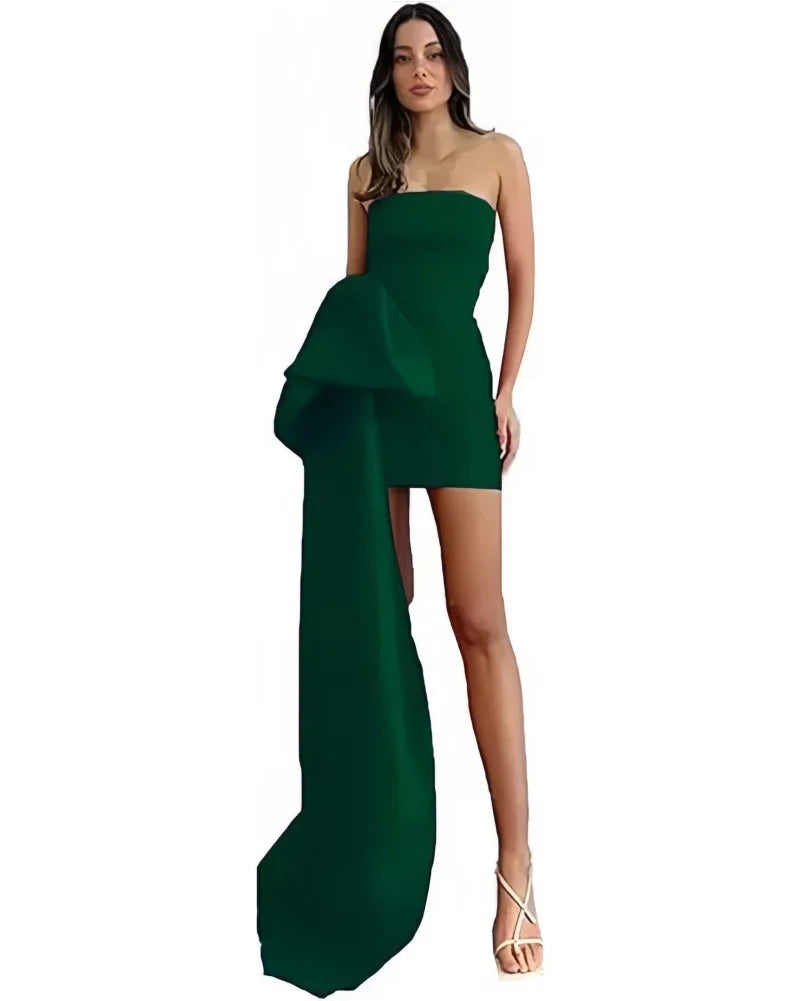 Satin party Dresses Short A Line