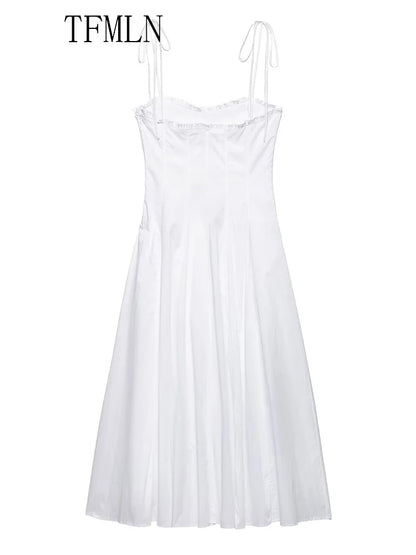 White trending Midi Guess dressd