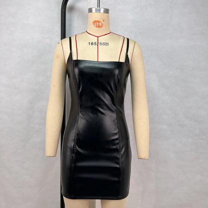 Faux leather Bodycon Dress