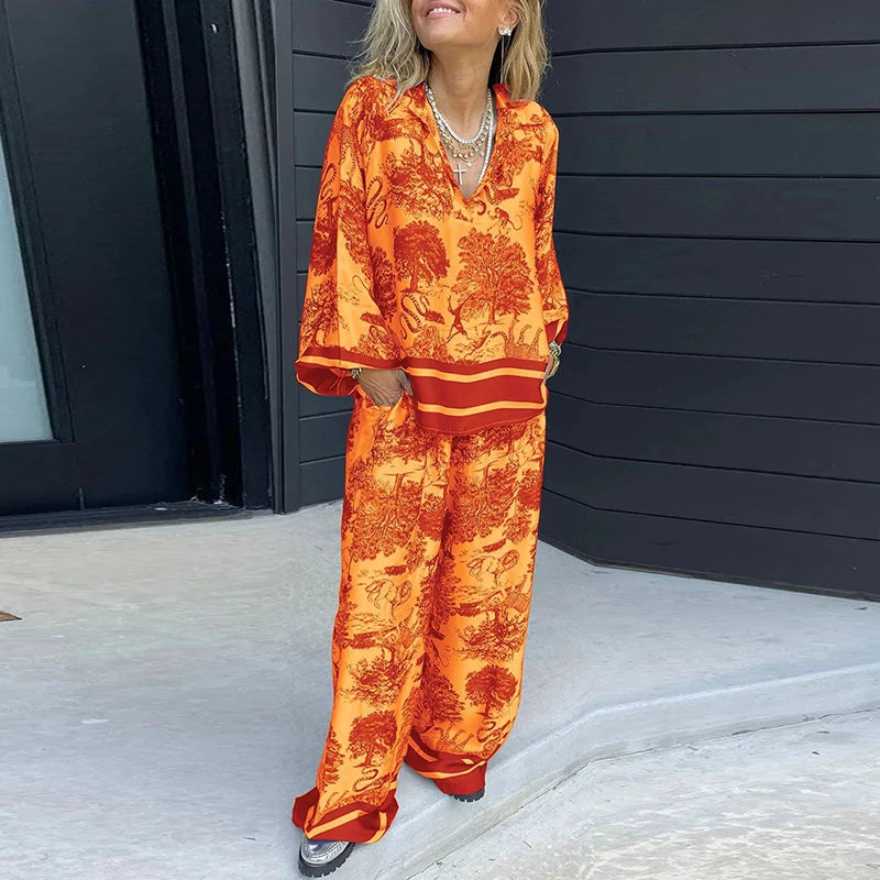Vintage Luxury Loose Pant set