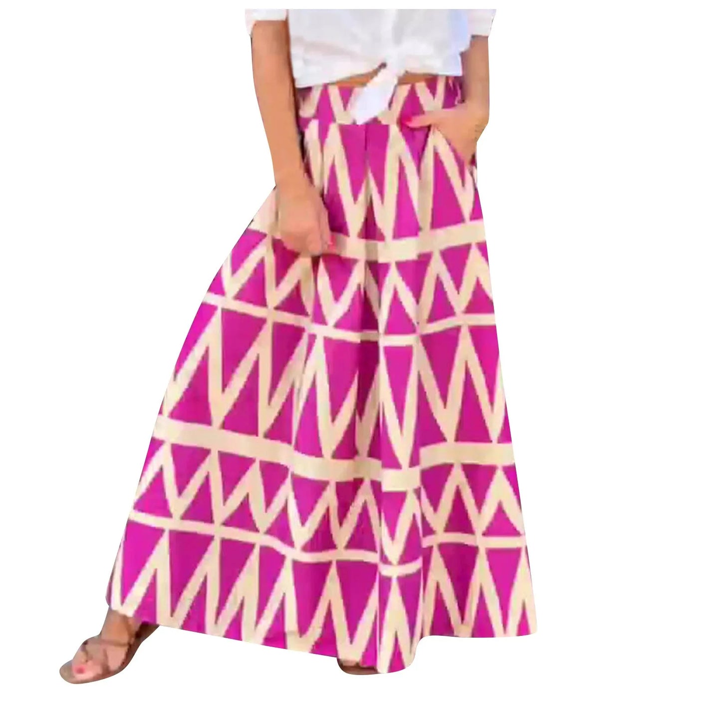 Brunch Day Geometric Wide leg