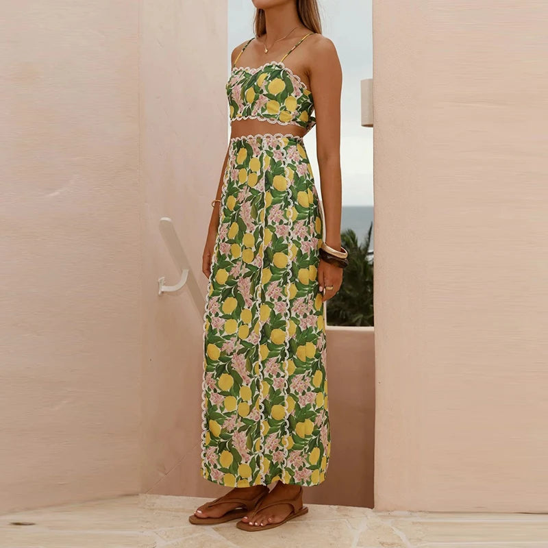 Backless Linen Holiday 2Pc Set