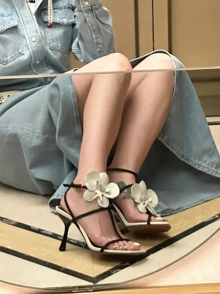 Designer flower heels