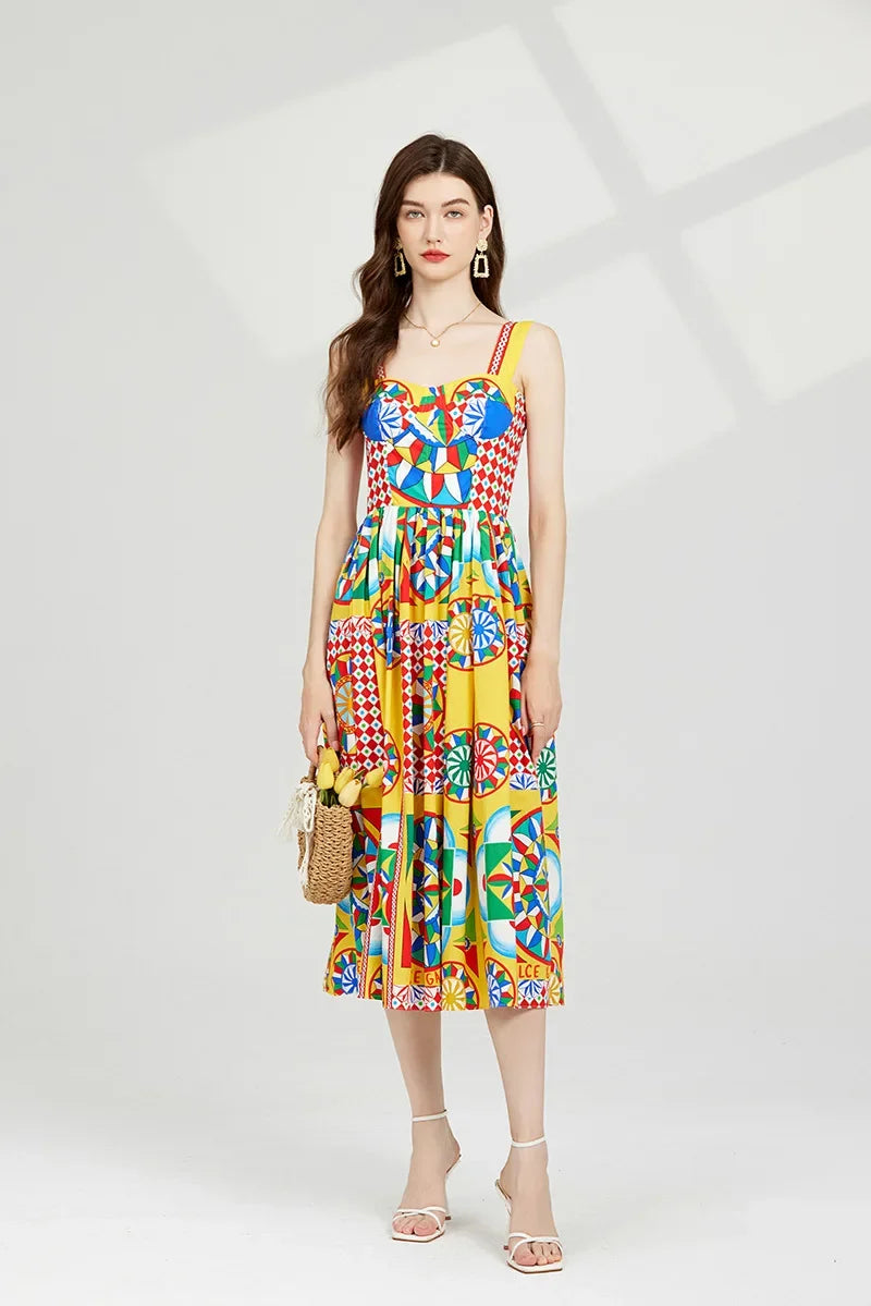 Dolce Geometric Waist Cinched