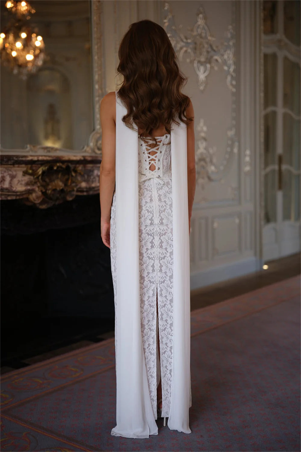 Ivory Lace Embroidery Corset Long – Shellss