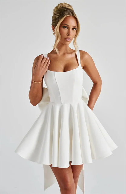 A Line Bow Corset Dress