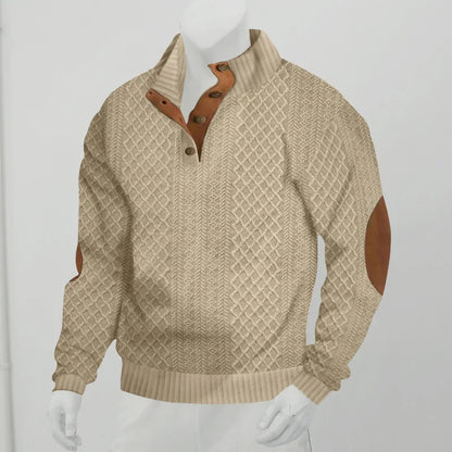 Men Stand Collars Long Sleeves Sweater German